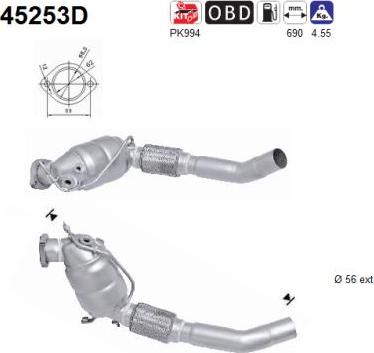 AS 45253D - Catalizzatore www.autoricambi360.it