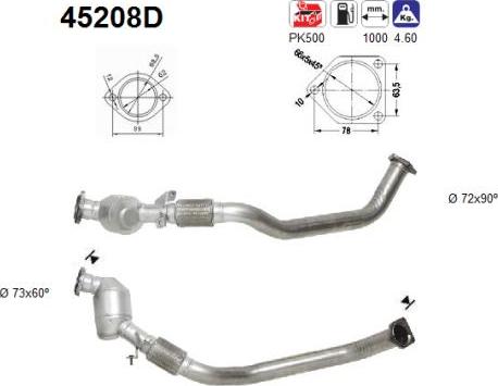 AS 45208D - Catalizzatore www.autoricambi360.it