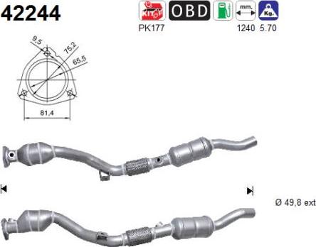 AS 42244 - Catalizzatore www.autoricambi360.it