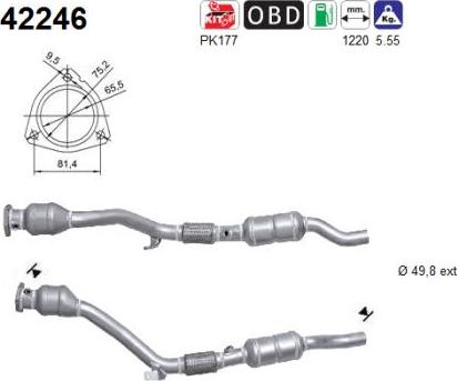 AS 42246 - Catalizzatore www.autoricambi360.it