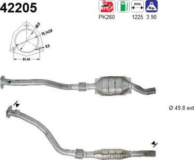 AS 42205 - Catalizzatore www.autoricambi360.it