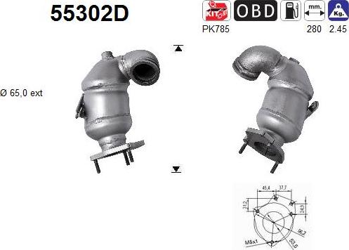 AS 55302D - Catalizzatore www.autoricambi360.it