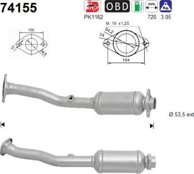 AS 74155 - Catalizzatore www.autoricambi360.it