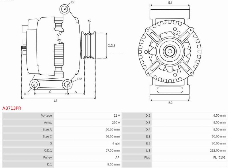AS-PL A3713PR - Alternatore www.autoricambi360.it