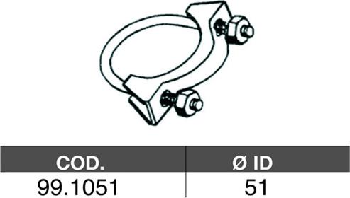 ASSO 99.1051 - Connettore tubi, Imp. gas scarico www.autoricambi360.it
