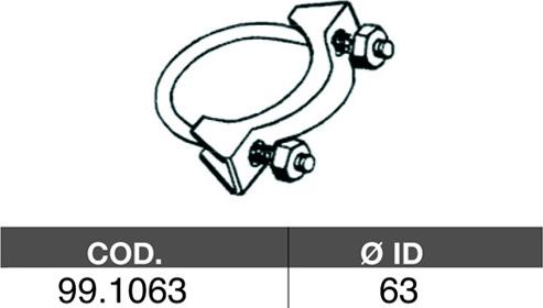 ASSO 99.1063 - Connettore tubi, Imp. gas scarico www.autoricambi360.it