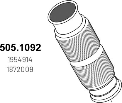 ASSO 505.1092 - Tubo gas scarico www.autoricambi360.it