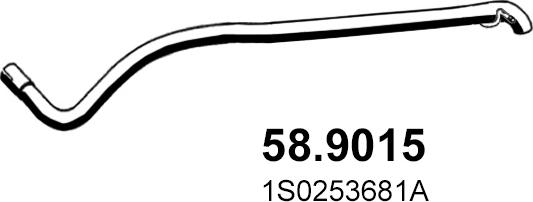 ASSO 58.9015 - Tubo gas scarico www.autoricambi360.it