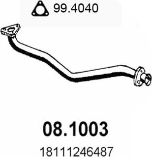 ASSO 08.1003 - Tubo gas scarico www.autoricambi360.it
