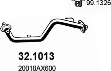 ASSO 32.1013 - Tubo gas scarico www.autoricambi360.it