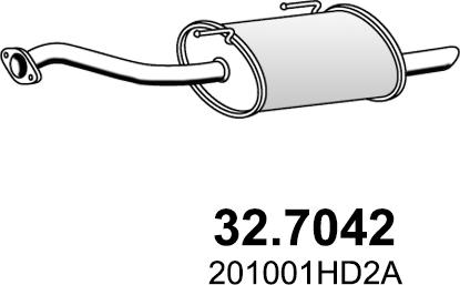 ASSO 32.7042 - Silenziatore posteriore www.autoricambi360.it