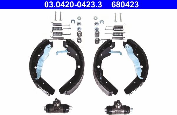 ATE 03.0420-0423.3 - Kit ganasce freno www.autoricambi360.it