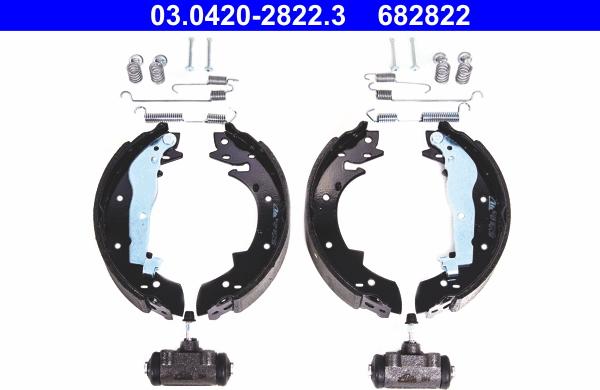 ATE 03.0420-2822.3 - Kit ganasce freno www.autoricambi360.it