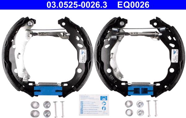 ATE 03.0525-0026.3 - Kit ganasce freno www.autoricambi360.it