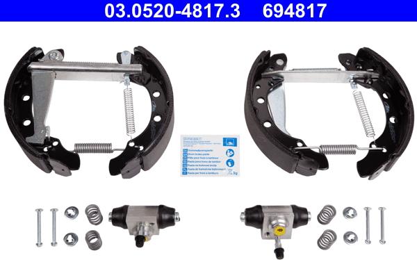 ATE 03.0520-4817.3 - Kit ganasce freno www.autoricambi360.it