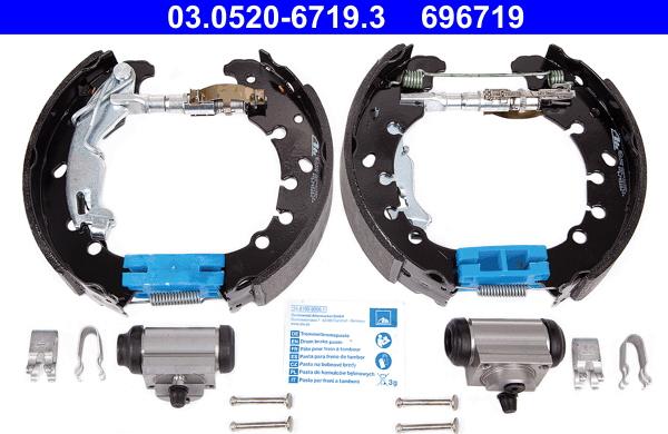 ATE 03.0520-6719.3 - Kit ganasce freno www.autoricambi360.it