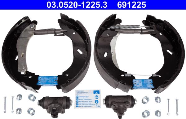 ATE 03.0520-1225.3 - Kit ganasce freno www.autoricambi360.it