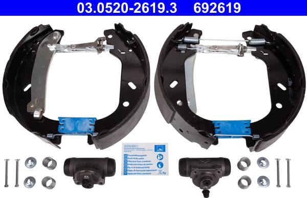 ATE 03.0520-2619.3 - Kit ganasce freno www.autoricambi360.it