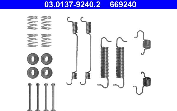 ATE 03.0137-9240.2 - Kit accessori, Ganasce freno www.autoricambi360.it