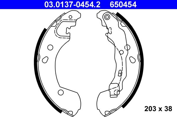 ATE 03.0137-0454.2 - Kit ganasce freno www.autoricambi360.it