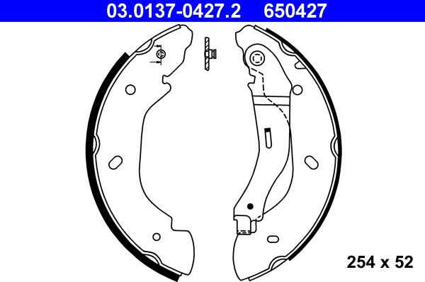ATE 03.0137-0427.2 - Kit ganasce freno www.autoricambi360.it