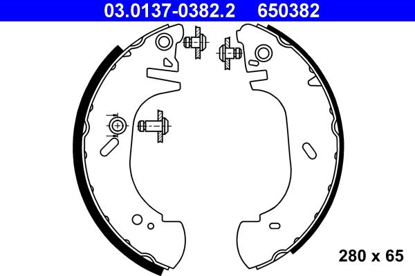ATE 03.0137-0382.2 - Kit ganasce freno www.autoricambi360.it