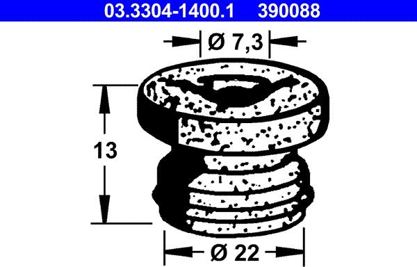 ATE 03.3304-1400.1 - Tappo, Serbatoio liquido freni www.autoricambi360.it