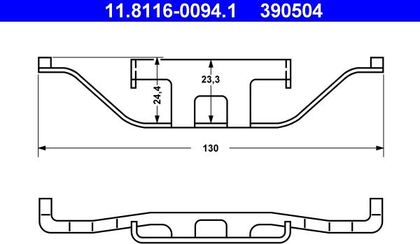 ATE 11.8116-0094.1 - Molla, Pinza freno www.autoricambi360.it