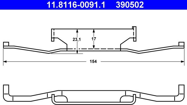 ATE 11.8116-0091.1 - Molla, Pinza freno www.autoricambi360.it