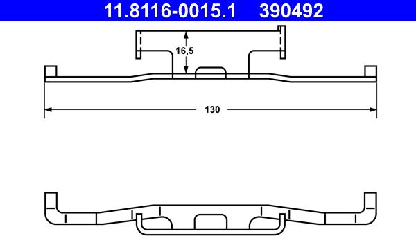 ATE 11.8116-0015.1 - Molla, Pinza freno www.autoricambi360.it