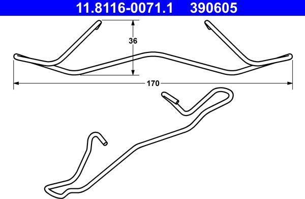 ATE 11.8116-0071.1 - Molla, Pinza freno www.autoricambi360.it