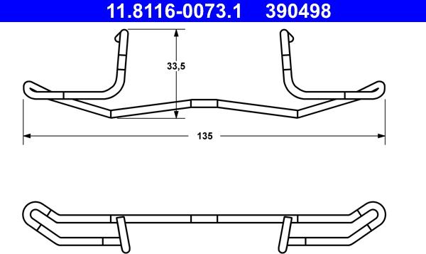 ATE 11.8116-0073.1 - Molla, Pinza freno www.autoricambi360.it
