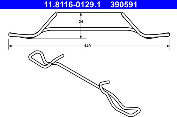 ATE 11.8116-0129.1 - Molla, Pinza freno www.autoricambi360.it