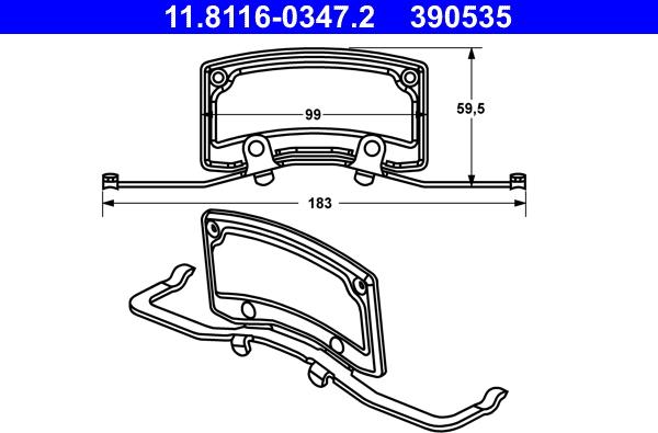 ATE 11.8116-0347.2 - Molla, Pinza freno www.autoricambi360.it