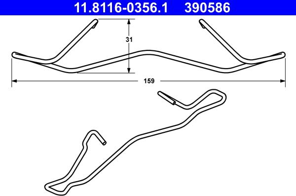 ATE 11.8116-0356.1 - Molla, Pinza freno www.autoricambi360.it
