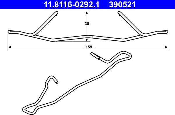 ATE 11.8116-0292.1 - Molla, Pinza freno www.autoricambi360.it