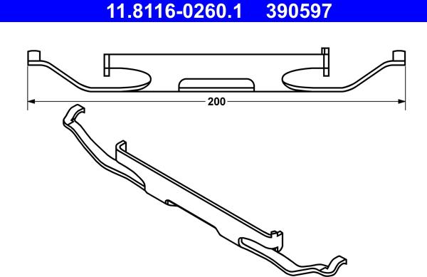 ATE 11.8116-0260.1 - Molla, Pinza freno www.autoricambi360.it