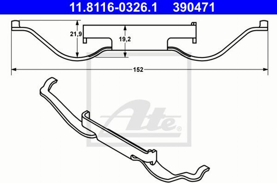 ATE 11.8171-0069.1 - Perno di guida, Pinza freno www.autoricambi360.it