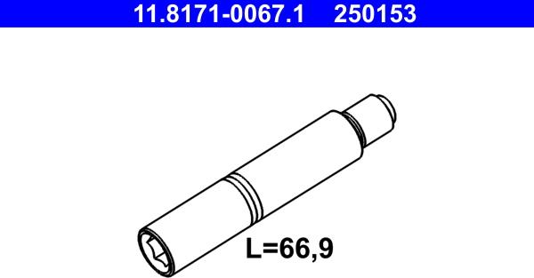 ATE 11.8171-0067.1 - Perno di guida, Pinza freno www.autoricambi360.it
