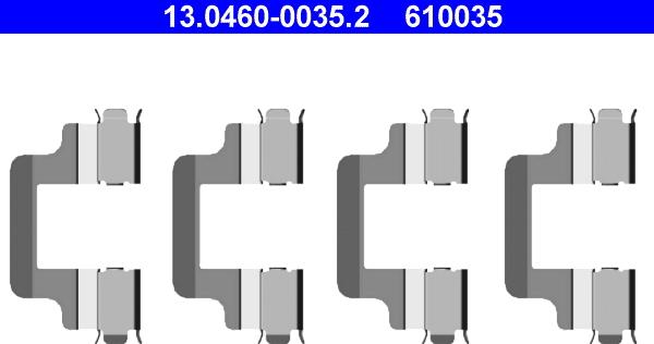 ATE 13.0460-0035.2 - Kit accessori, Pastiglia freno www.autoricambi360.it