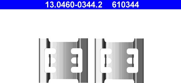 ATE 13.0460-0344.2 - Kit accessori, Pastiglia freno www.autoricambi360.it