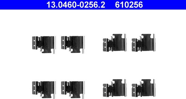 ATE 13.0460-0256.2 - Kit accessori, Pastiglia freno www.autoricambi360.it
