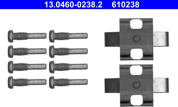 ATE 13.0460-0238.2 - Kit accessori, Pastiglia freno www.autoricambi360.it