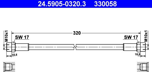 ATE 24.5905-0320.3 - Flessibile frizione www.autoricambi360.it