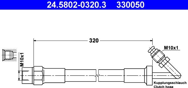 ATE 24.5802-0320.3 - Flessibile frizione www.autoricambi360.it