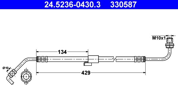 ATE 24.5236-0430.3 - Flessibile del freno www.autoricambi360.it
