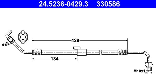 ATE 24.5236-0429.3 - Flessibile del freno www.autoricambi360.it