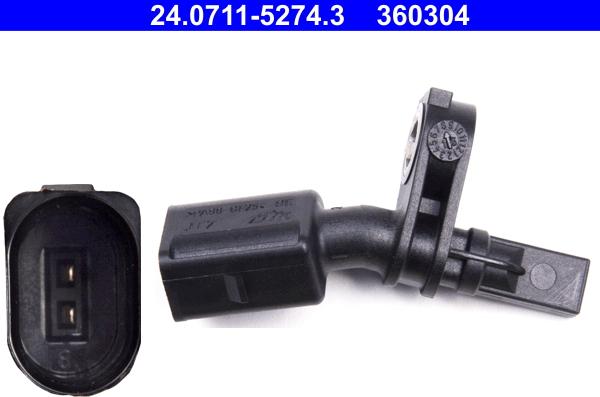 ATE 24.0711-5274.3 - Sensore, N° giri ruota www.autoricambi360.it