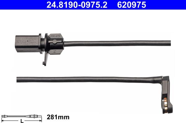 ATE 24819009752 - Contatto segnalazione, Usura past. freno / mat. d'attrito www.autoricambi360.it