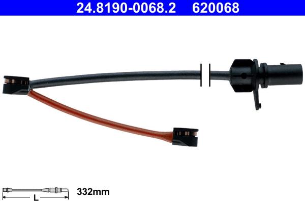 ATE 24.8190-0068.2 - Contatto segnalazione, Usura past. freno / mat. d'attrito www.autoricambi360.it